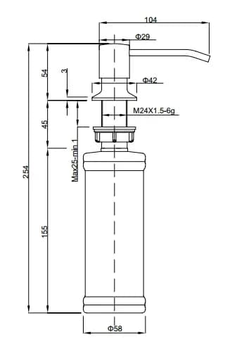 Дозатор для мыла Granfest Quarz Серый Z-5001 серый