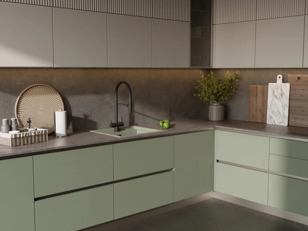 Смеситель с фильтром OMOIKIRI Вороненая сталь Kanto-PVD-GM