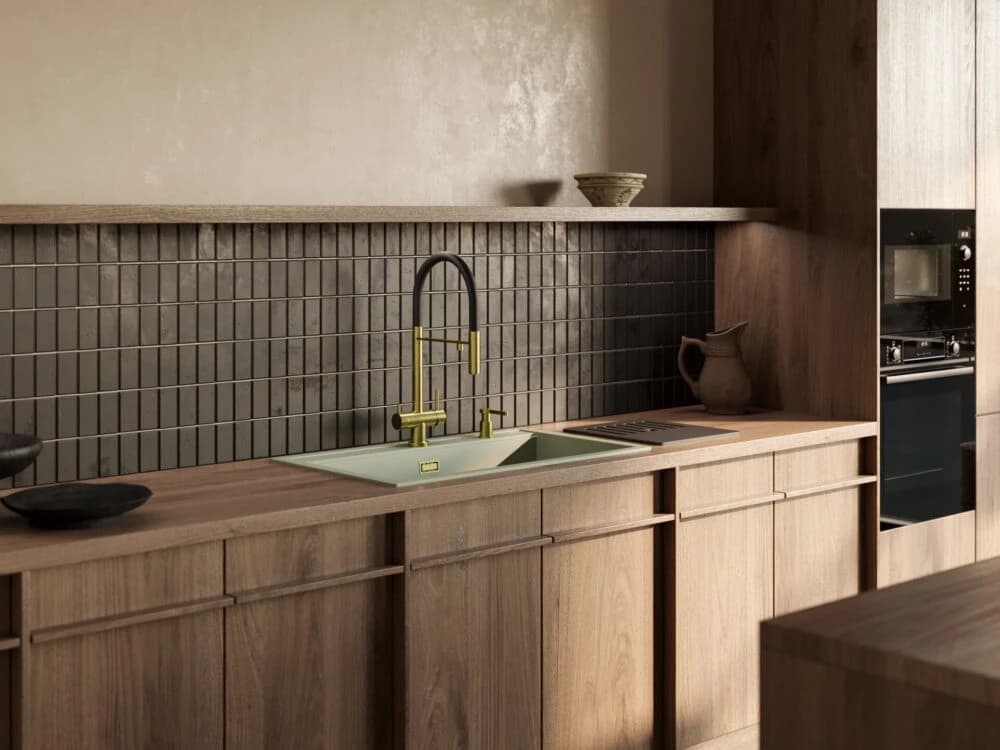 Смеситель с фильтром OMOIKIRI Вороненая сталь Kanto-PVD-GM