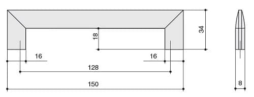 Ручка скоба MAKMART Графит M2720.128.MBN