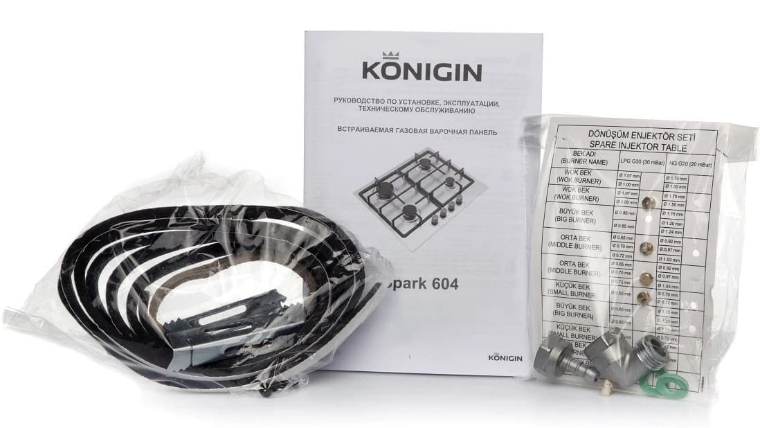 Варочная панель KONIGIN Черный Spark 604 BK