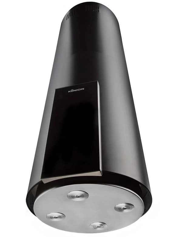 Вытяжка островная KONIGIN Черный Equilibrium Black Glass