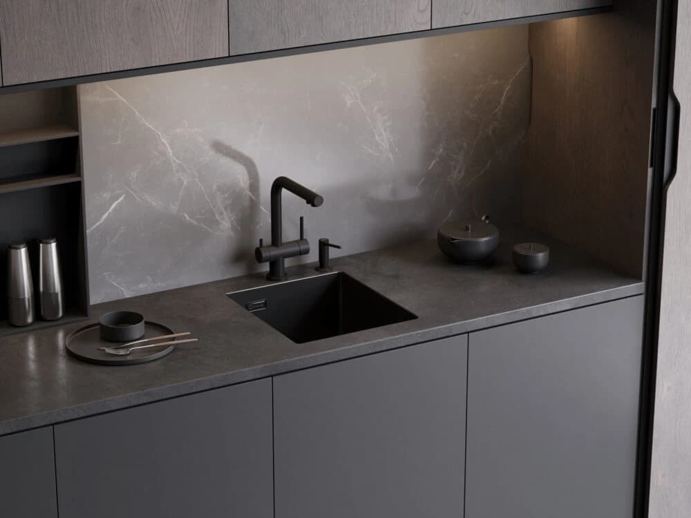 Смеситель OMOIKIRI Вороненая сталь Nagano-PVD-GM