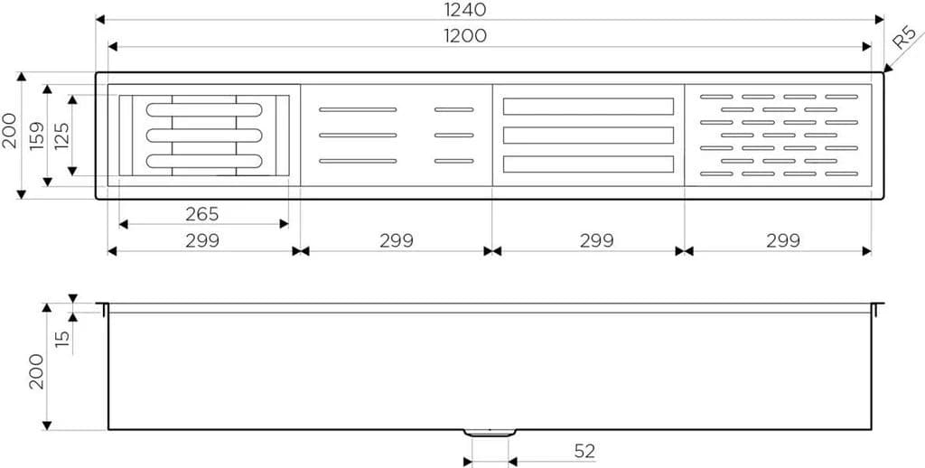 Встраиваемая сушка для посуды OMOIKIRI Вороненая сталь DRY-01-GM