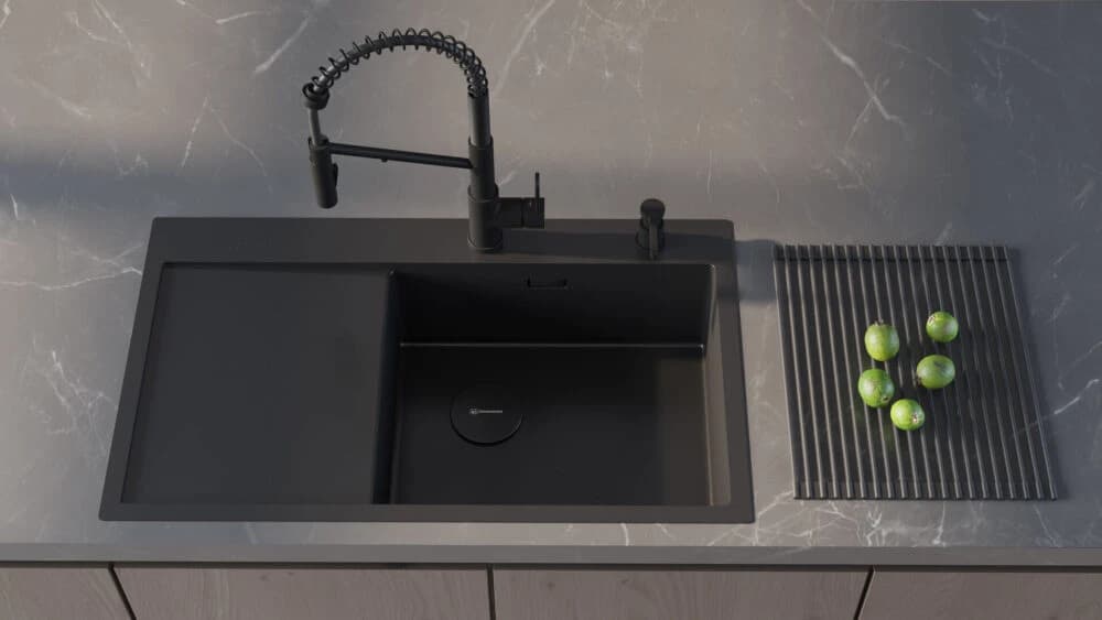 Смеситель OMOIKIRI Нержавеющая сталь Mikawa 2 Plus-SB-BN