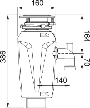 Измельчитель отходов FRANKE Красный SLIM 125