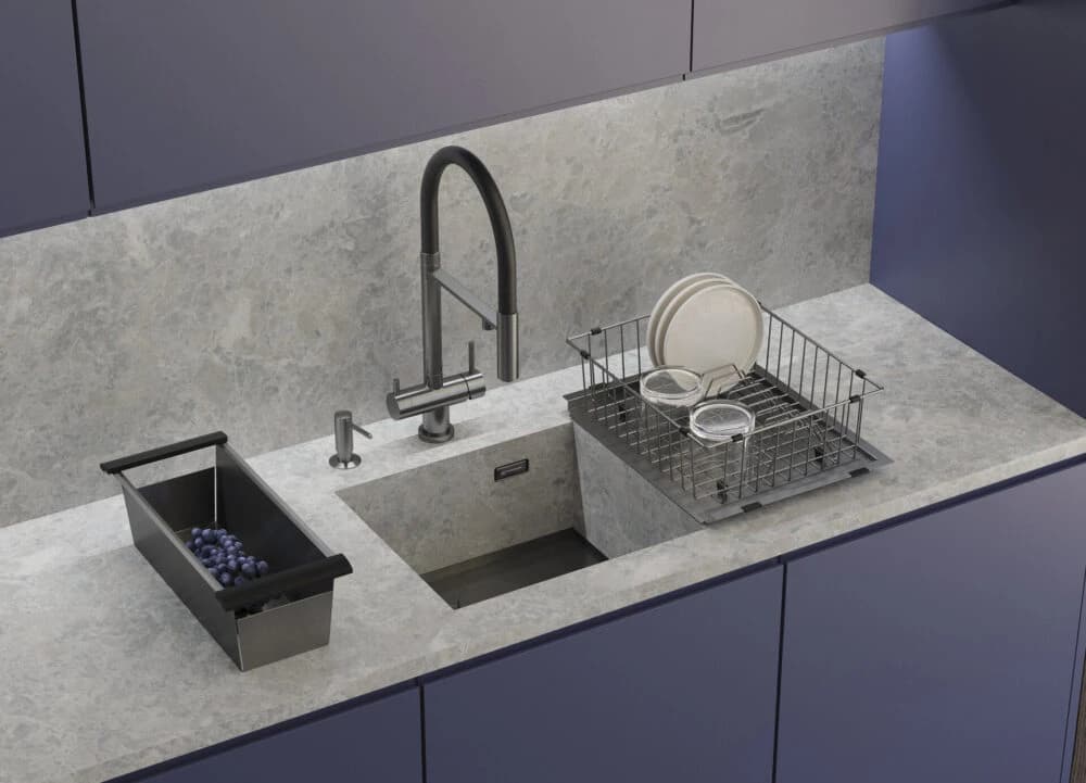 Смеситель с фильтром OMOIKIRI Нержавеющая сталь Kanto-BN-WH