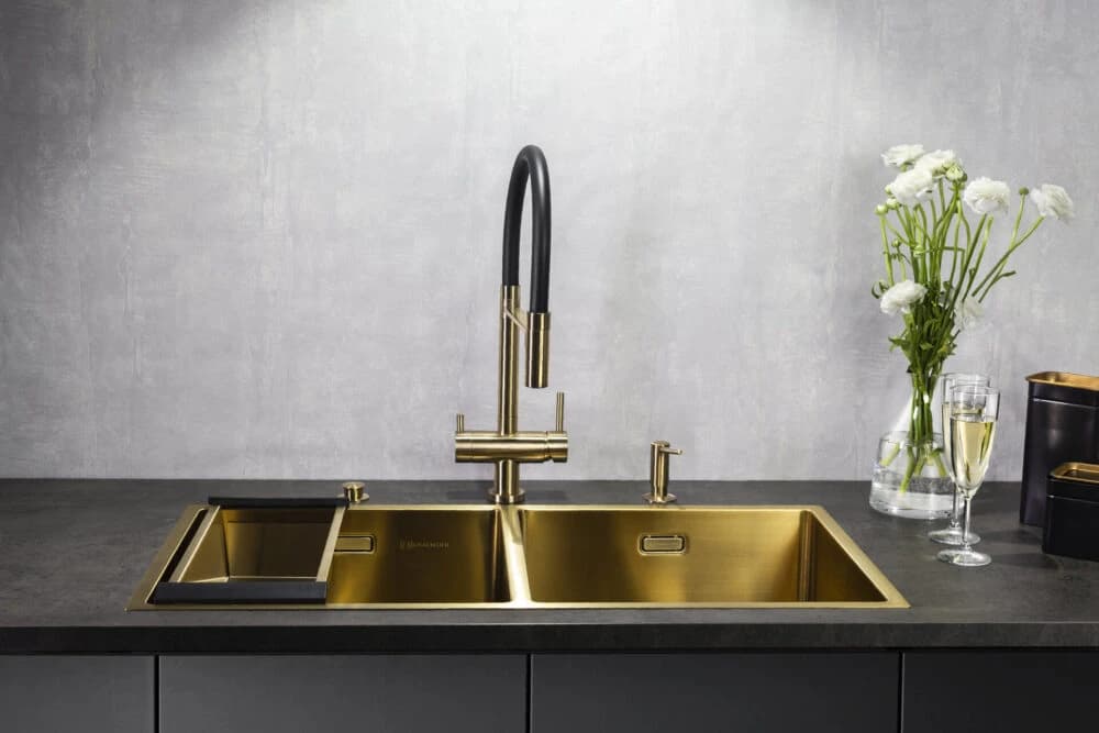 Мойка OMOIKIRI Светлое золото Taki 86-2-LG