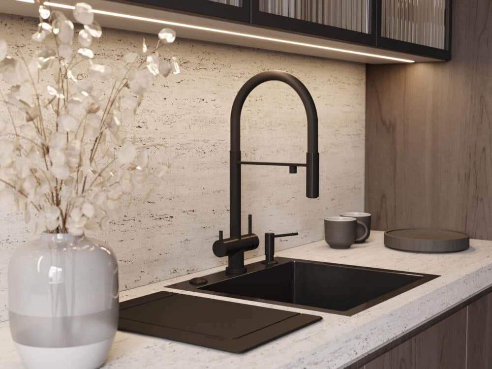 Смеситель с фильтром OMOIKIRI Светлое золото Kanto-PVD-LG