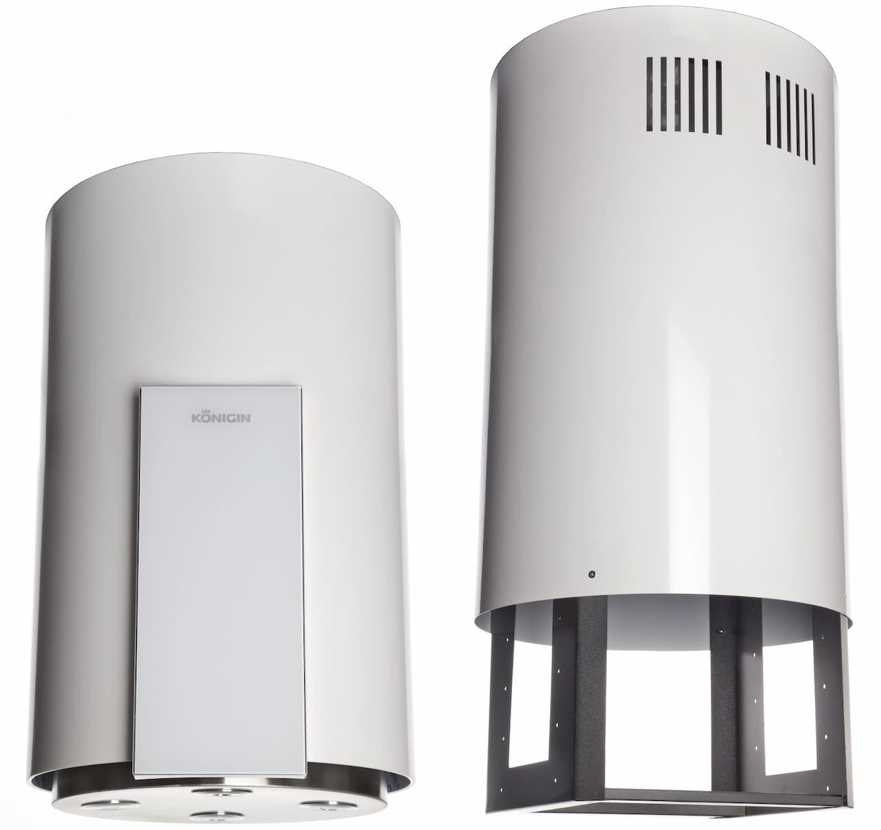 Вытяжка островная KONIGIN Белое стекло Equilibrium White Glass