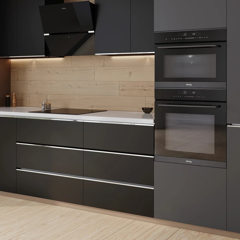 Духовой шкаф с СВЧ KORTING Черный OKB 3250 GNBX MW