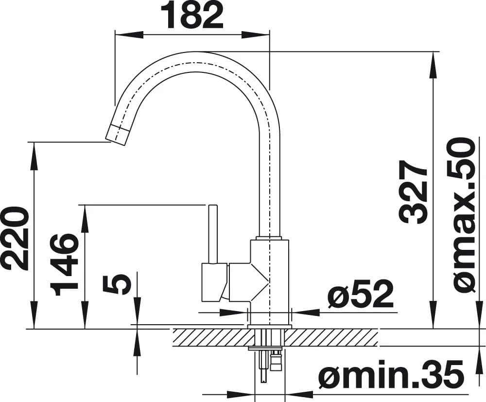 Смеситель BLANCO Антрацит MIDA