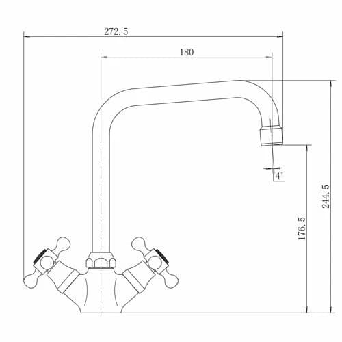 Смеситель FASHUN Хром A4019