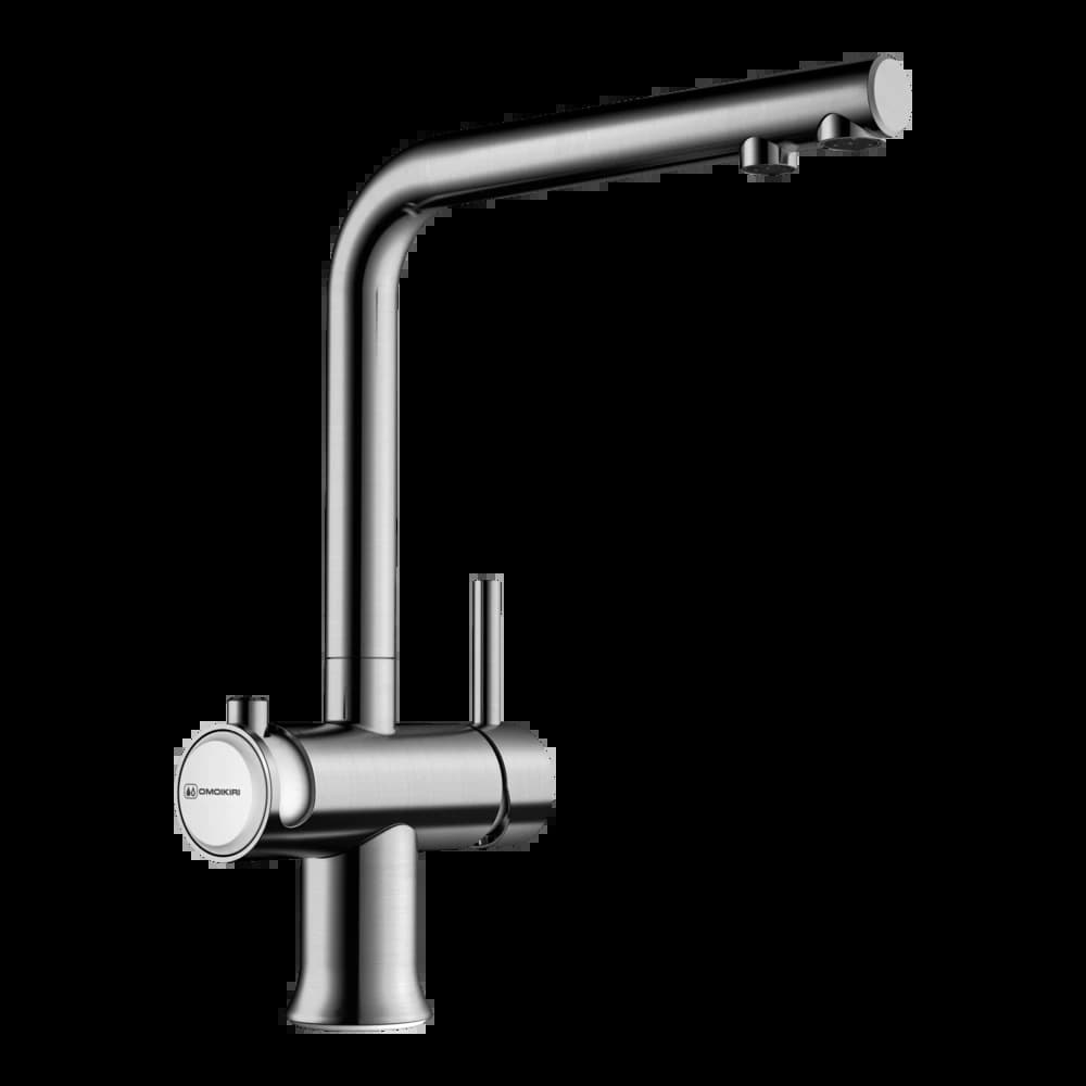 Смеситель OMOIKIRI Нержавеющая сталь + белый Hotaru-IN-WH