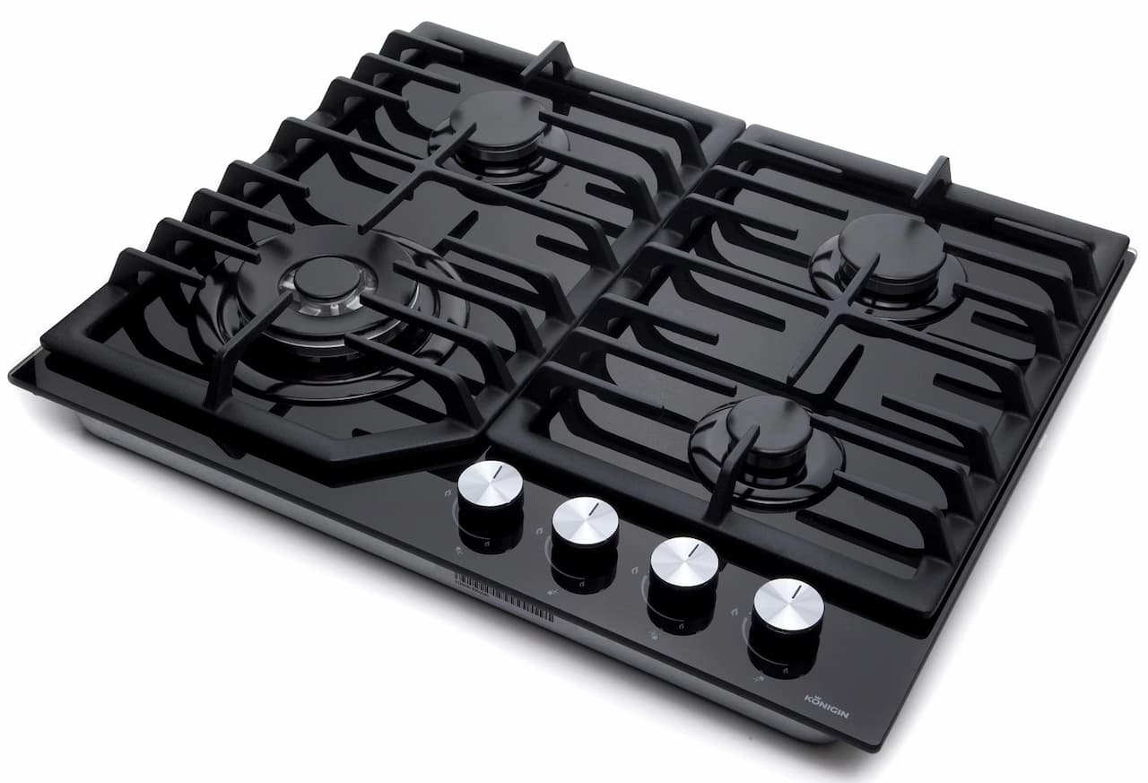 Варочная панель KONIGIN Черный + стекло Flash 604 BKGW