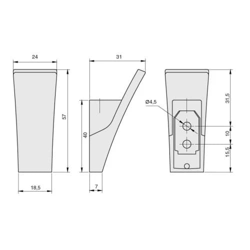 Крючок мебельный MAKMART Золото шлифованное M7166.BB