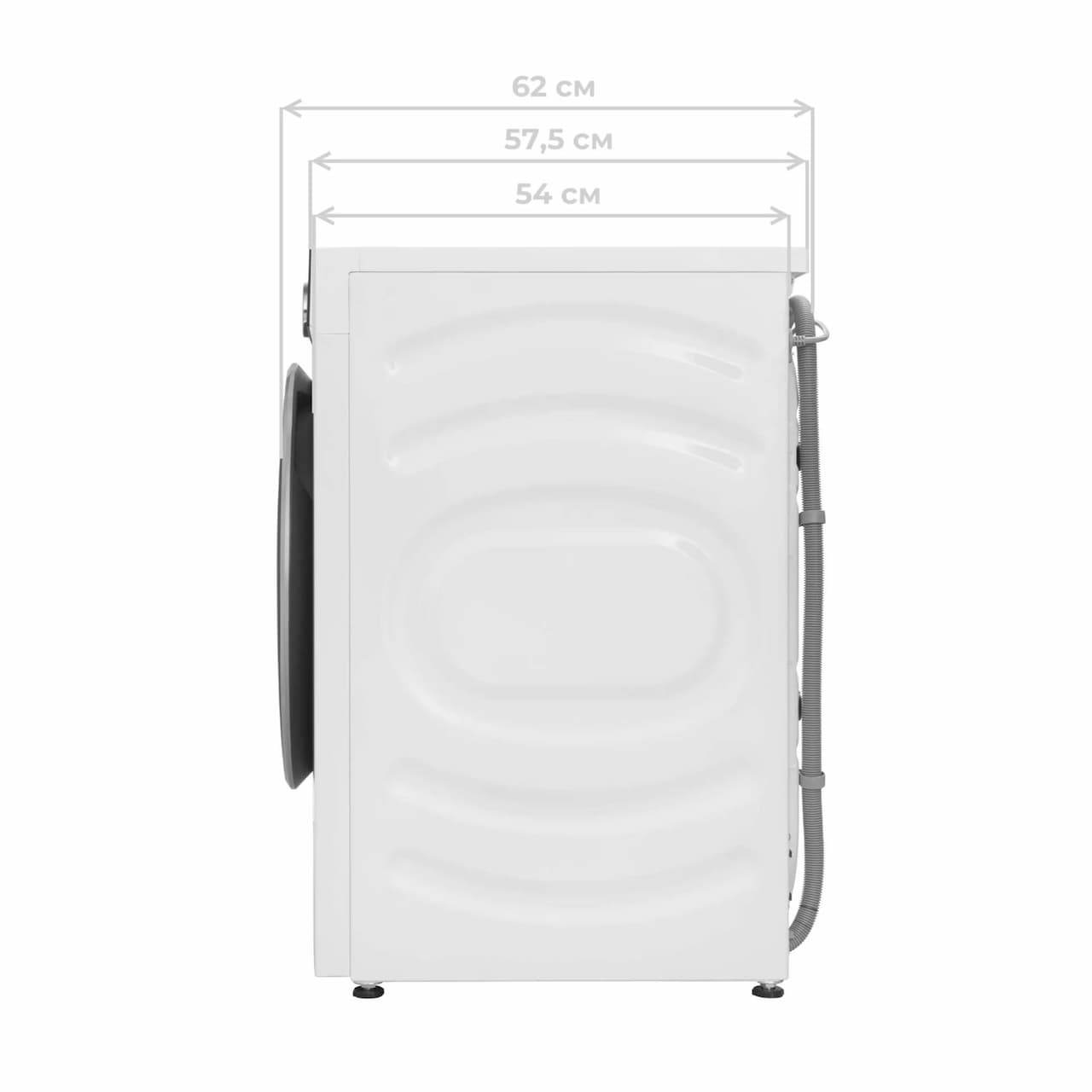 Стиральная машина MEFERI MFWD1071216WH COMFORT PLUS black door