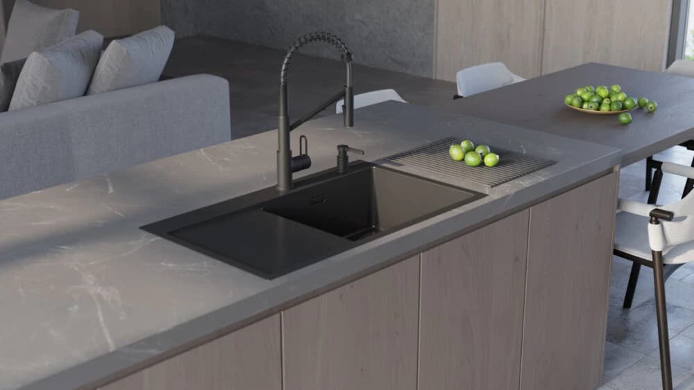 Дозатор для мыла OMOIKIRI Вороненая сталь OM-04-GM