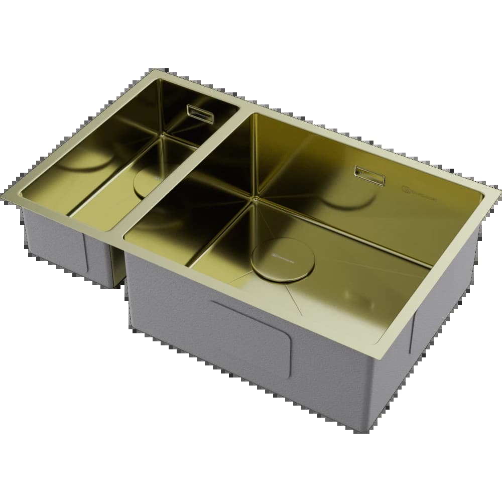 Мойка OMOIKIRI Светлое золото Taki 69-2-U/IF-LG-R Side