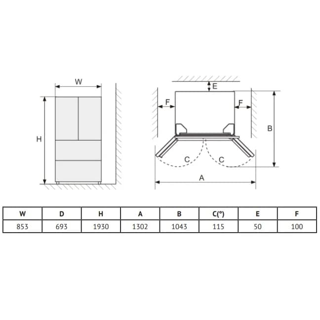 Холодильник Side-by-side KORTING Нержавеющая сталь KNFF 82535 X