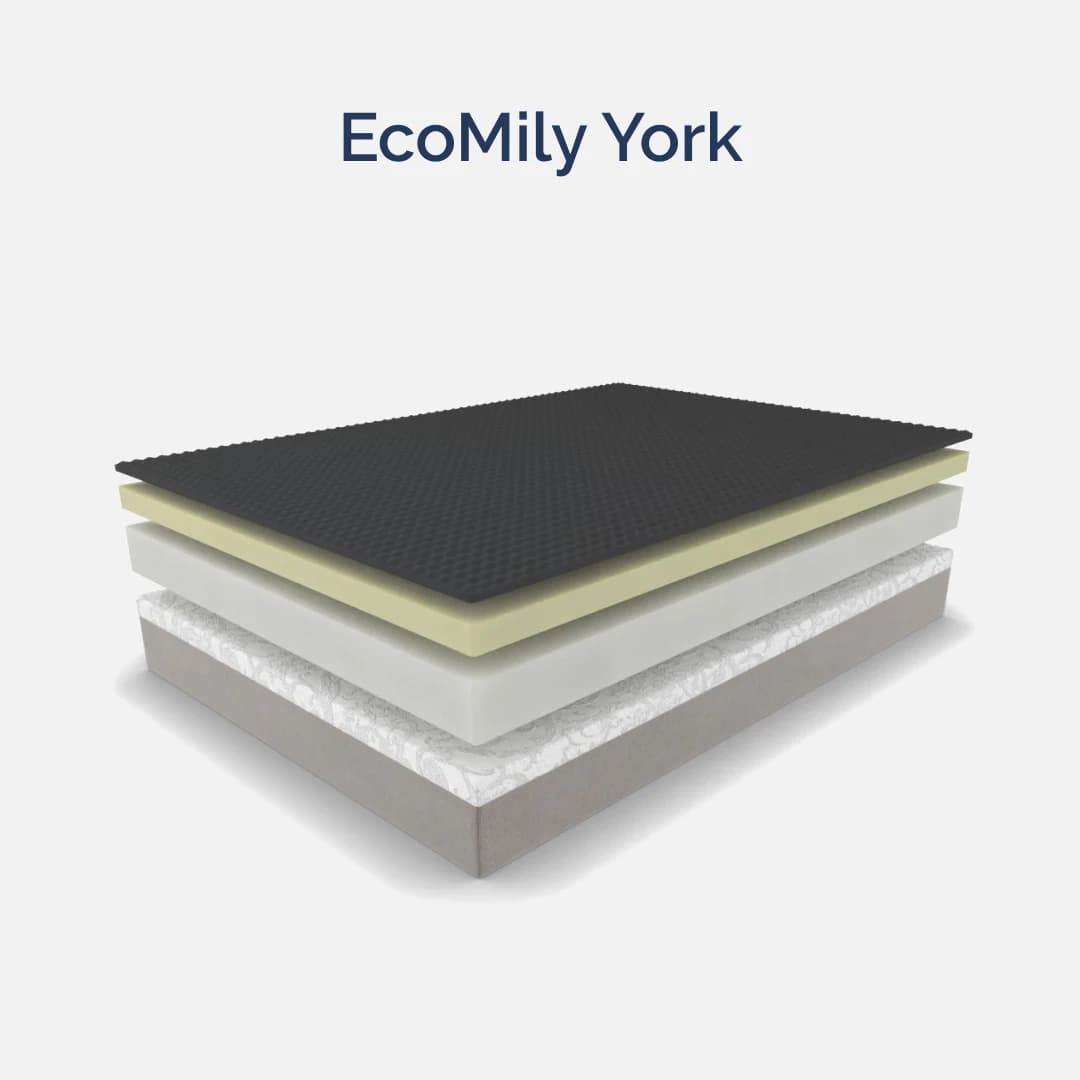 Матрас ортопедический двуспальный 1600х2000х180 мм ECOMILY Белый York