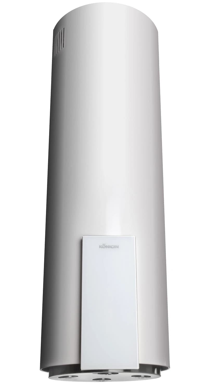 Вытяжка островная KONIGIN Белое стекло Equilibrium White Glass