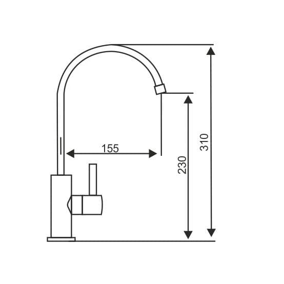Кран для питьевой воды LONGRAN Нержавеющая сталь LC2102 SS