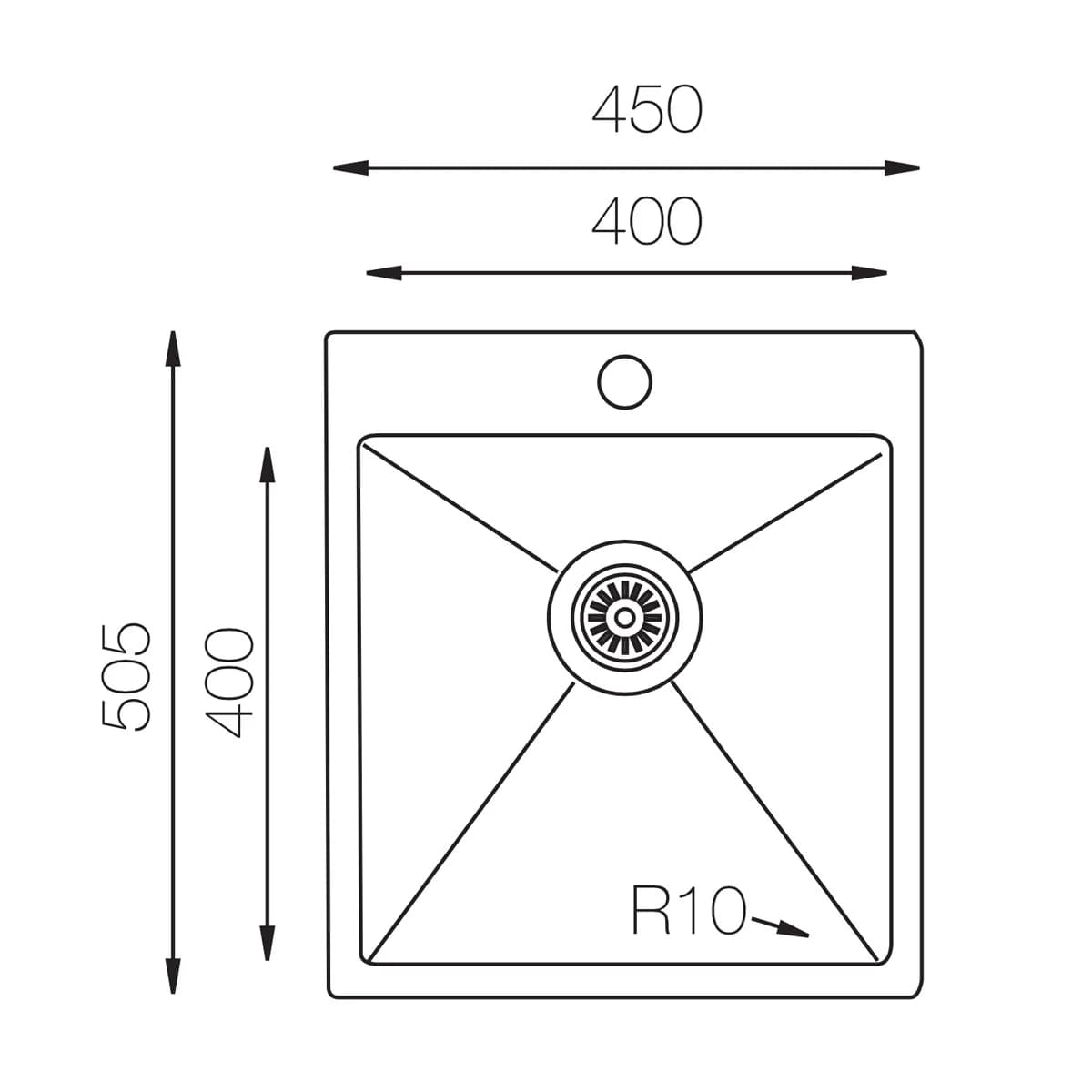 Мойка TOPZERO GOLD ROSE TNL450.505 GOLD ROSE