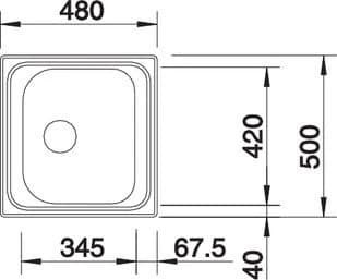 Мойка BLANCO Нержавеющая сталь TIPO 45 С