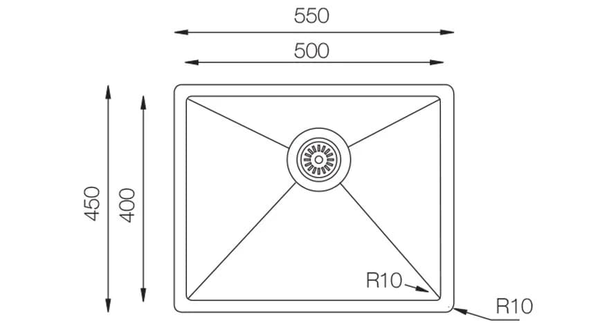 Мойка TOPZERO Золотой TNL 500 GOLD