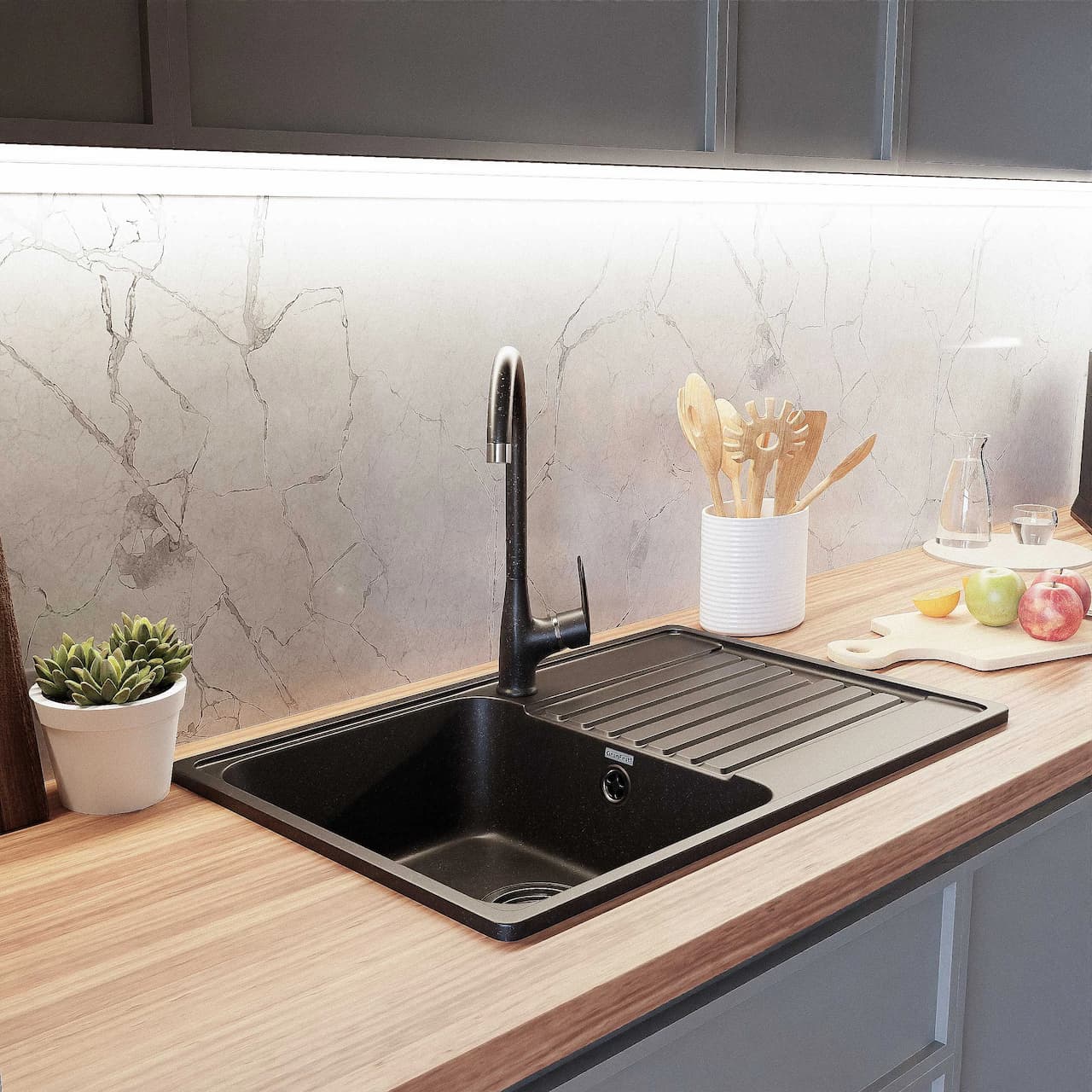 Мойка Granfest Quarz Черный Z-78