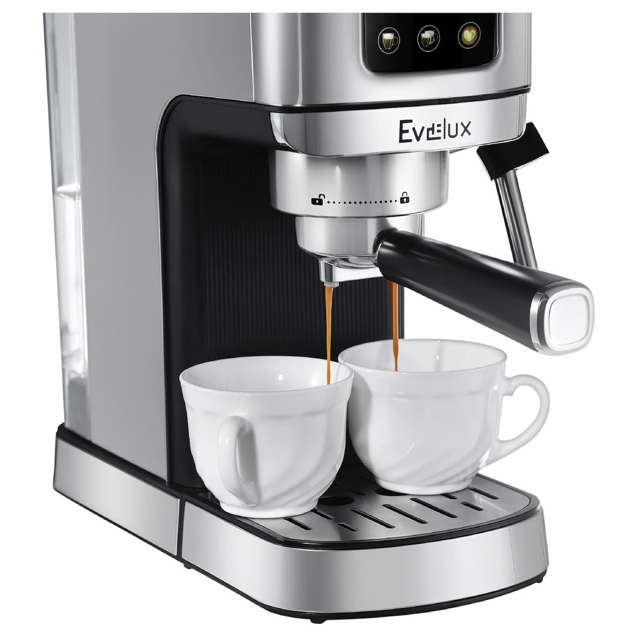 Кофеварка эспрессо EVELUX Черный ECM 1009 Aroma