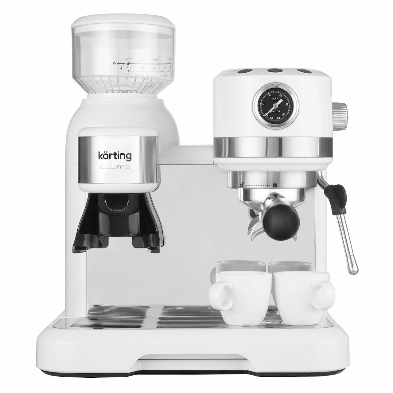 Кофемашина-эспрессо со встроенной кофемолкой KORTING Белый KCM 1014 SA Ottimo