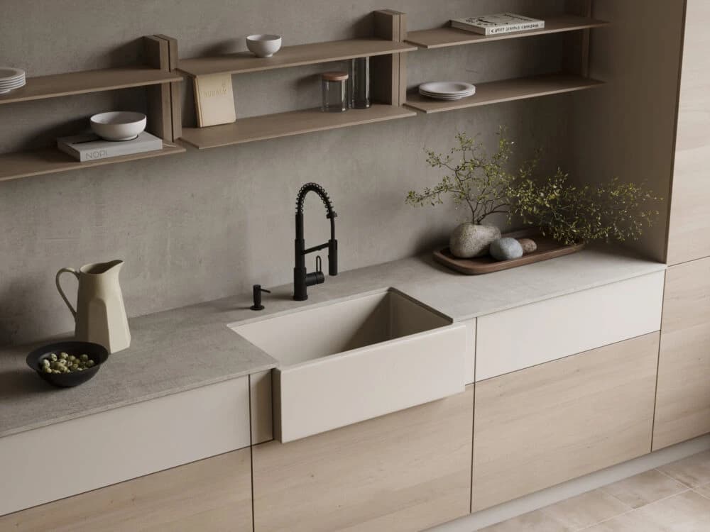 Смеситель OMOIKIRI Нержавеющая сталь Mikawa 2 Plus-SB-BN