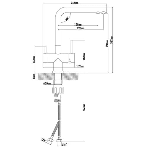 Смеситель с фильтром TOPZERO Титан TPZ 301 TITAN