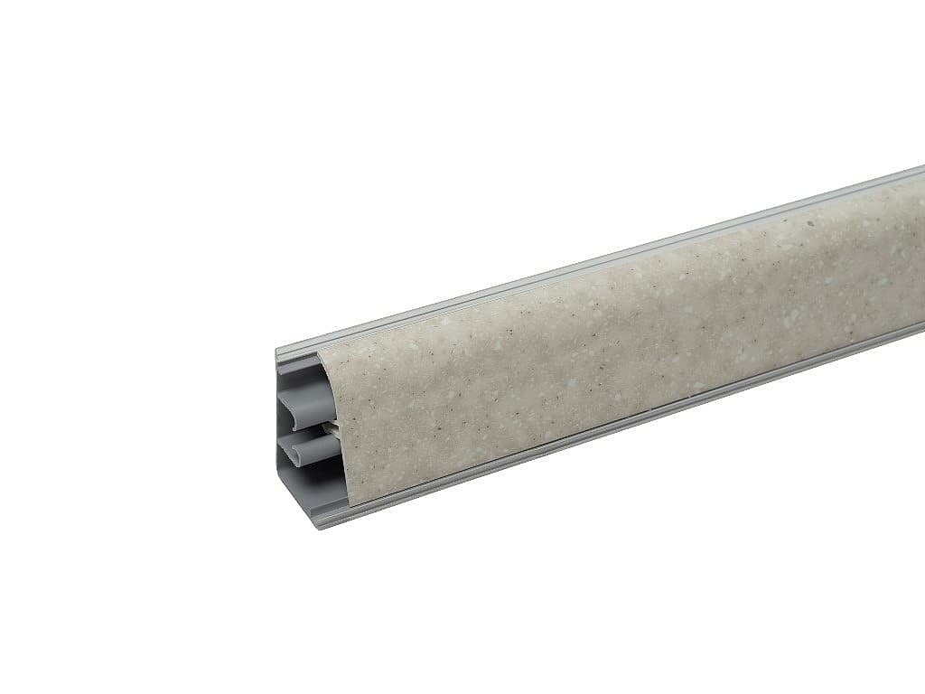 Плинтус кухонный 2100 мм TERMOPLAST Берилл бежевый/Семолина бежевая BL44