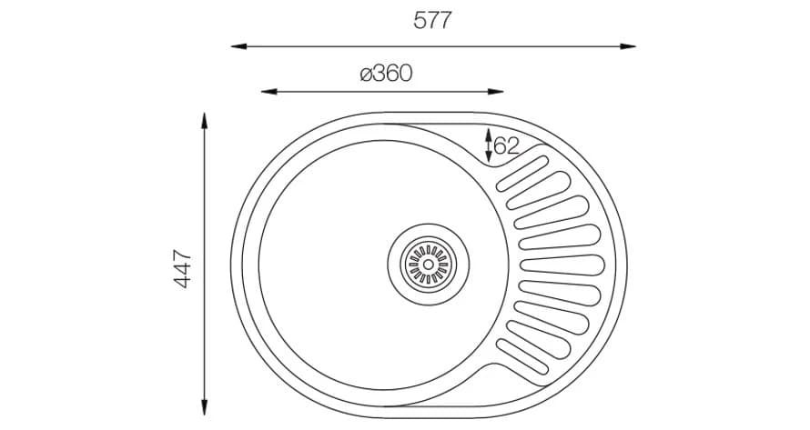 Мойка TOPZERO Нержавеющая сталь FAP577.447.GT8K