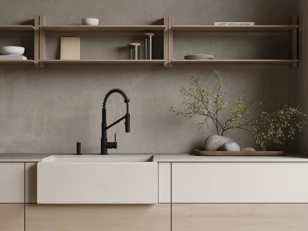 Смеситель OMOIKIRI Нержавеющая сталь Mikawa 2 Plus-SB-BN