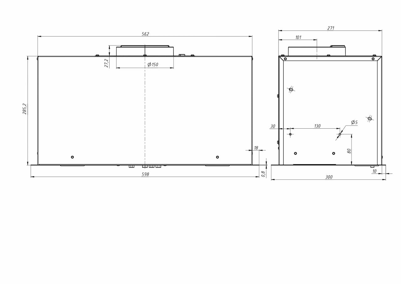 Вытяжка кухонная ELIKOR Белый КВ II M-1000-60-1460