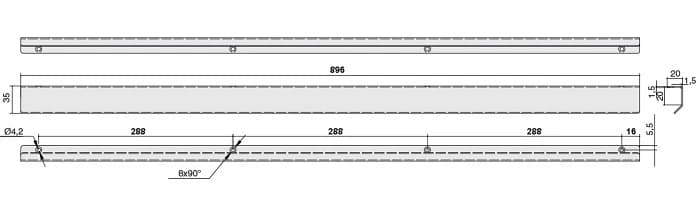 Ручка профиль MAKMART Черный матовый RT.01.0896.9005