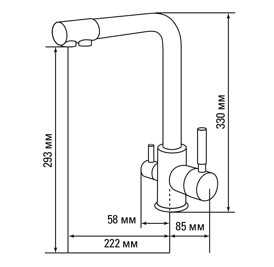 Смеситель с фильтром Gerdamix Серый DORADO