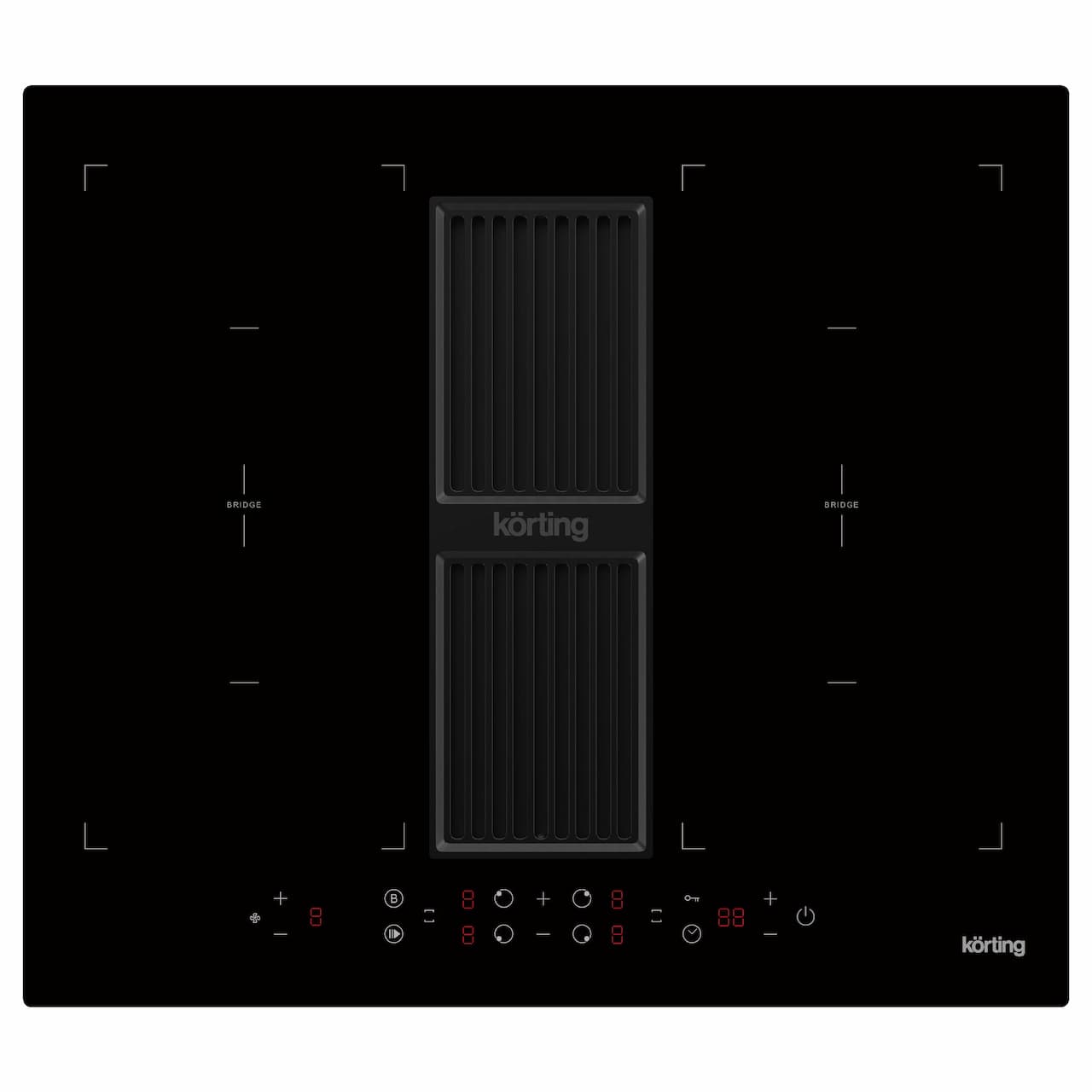 Варочная панель с вытяжкой KORTING Черный HIBH 68980 NB