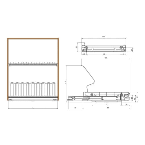 Сушка для посуды MAKMART Серый 717KIT80ZAR516-16
