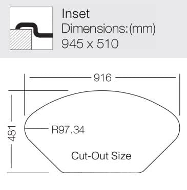 Мойка TOPZERO Нержавеющая сталь LTL945.510.15.GT8K