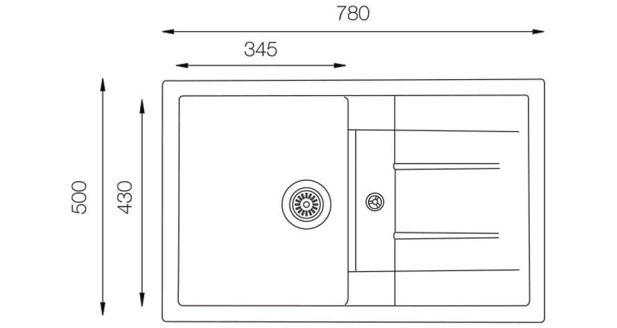 Мойка TOPZERO Титан Susanna 780.500-49