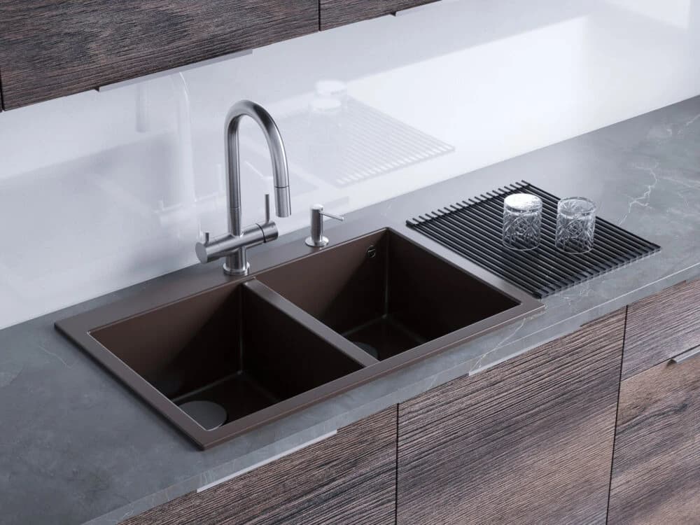 Смеситель с фильтром OMOIKIRI Нержавеющая сталь Akita-S-BN