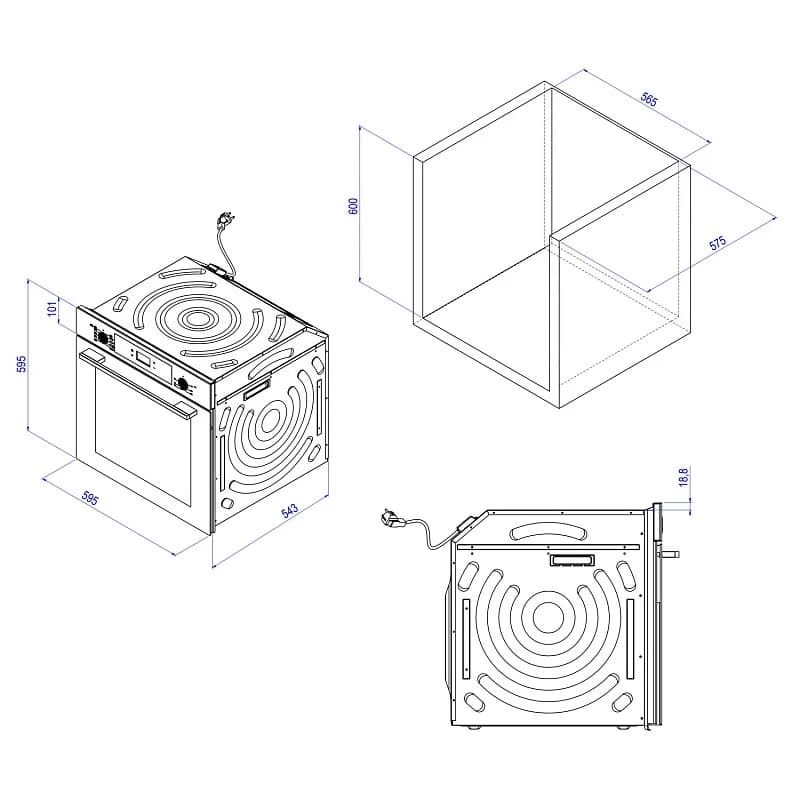 Духовой шкаф KORTING Черный матовый OKB 6071 CN