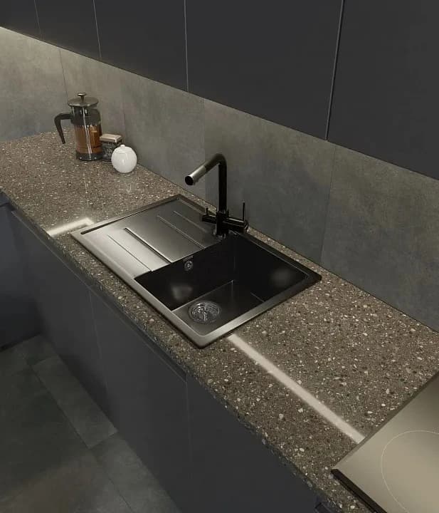 Мойка GRANFEST Черный Quadro Q-780 L