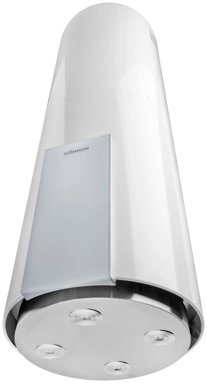 Вытяжка островная KONIGIN Белое стекло Equilibrium White Glass