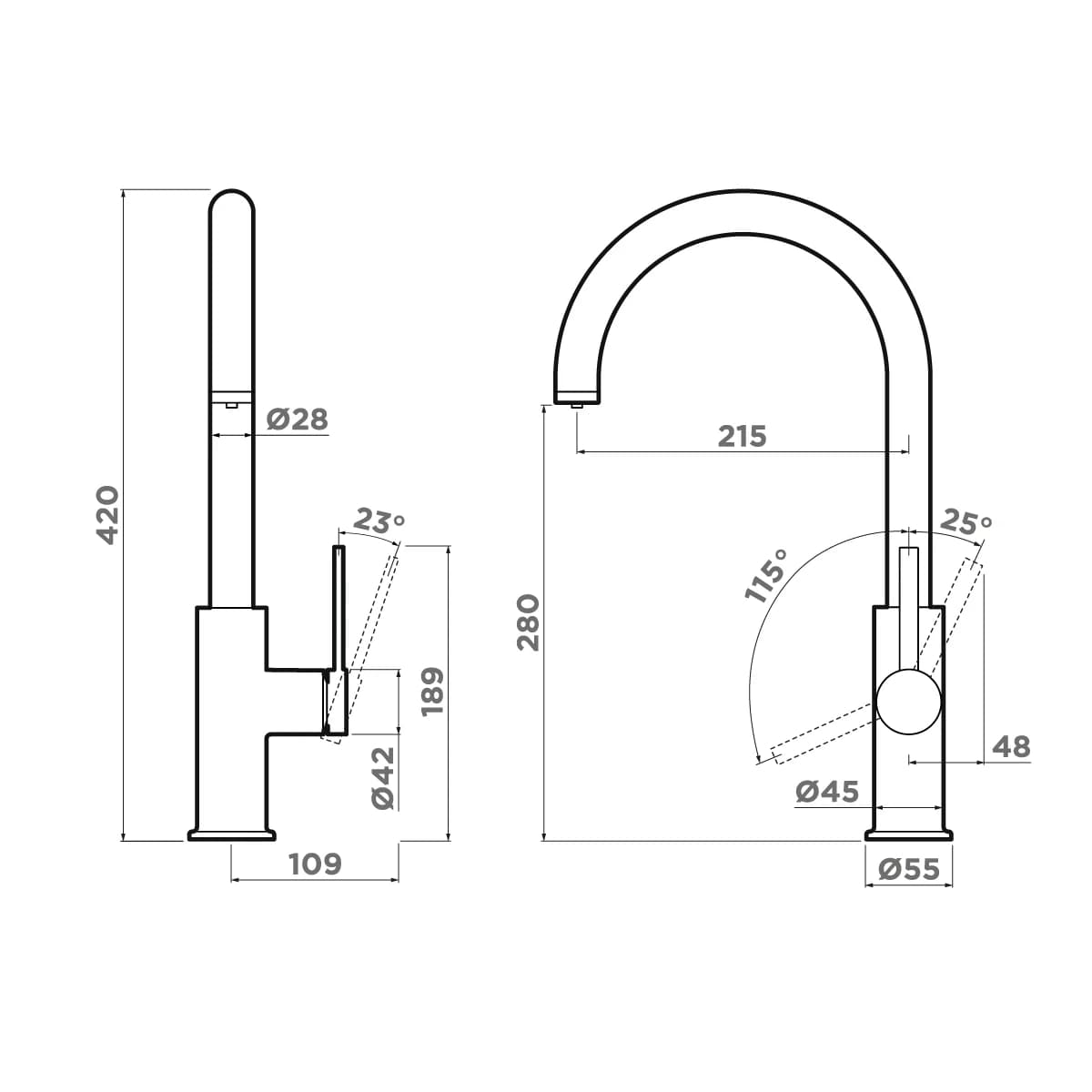Смеситель с фильтром OMOIKIRI Светлое золото Okawa 2 Plus-LG